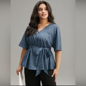 BloomChic Polka Dot Blouse 1x